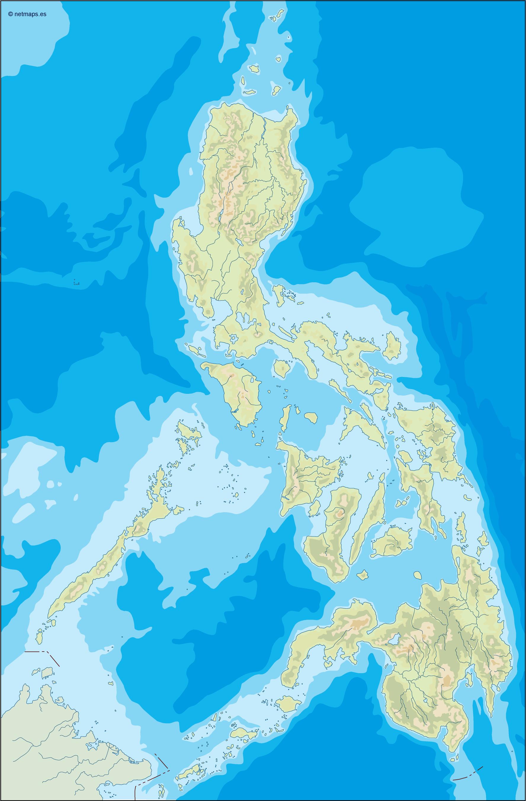 Philippines illustrator eps map vector