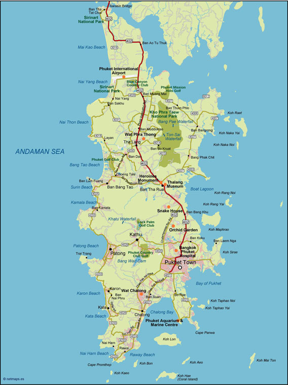 Phuket Illustrator eps map vector