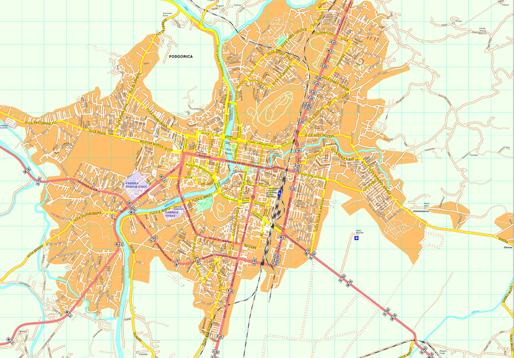 Podgorica eps map vector