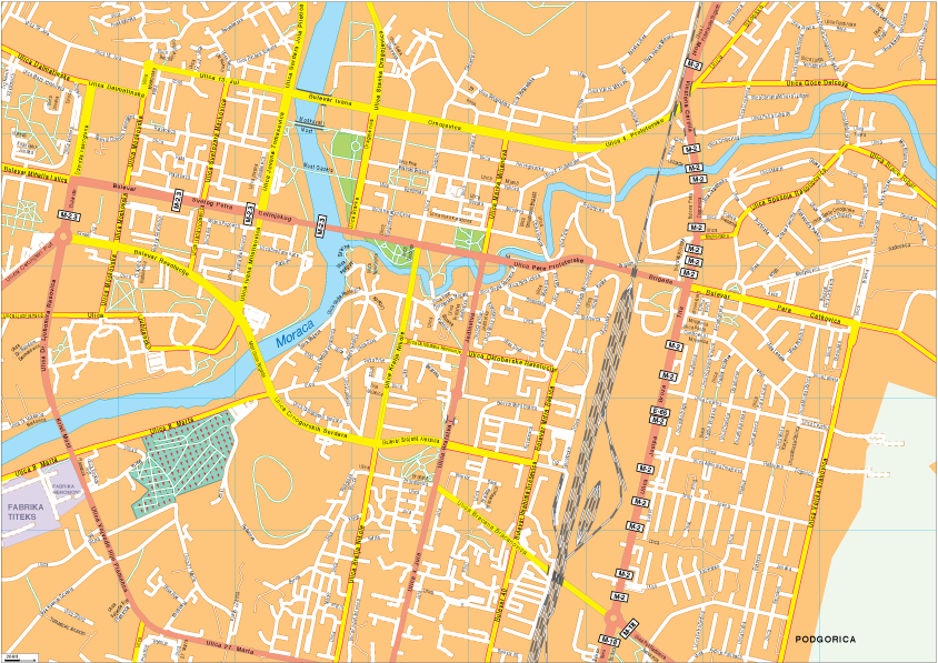 Pogdorica Vector EPS map vector