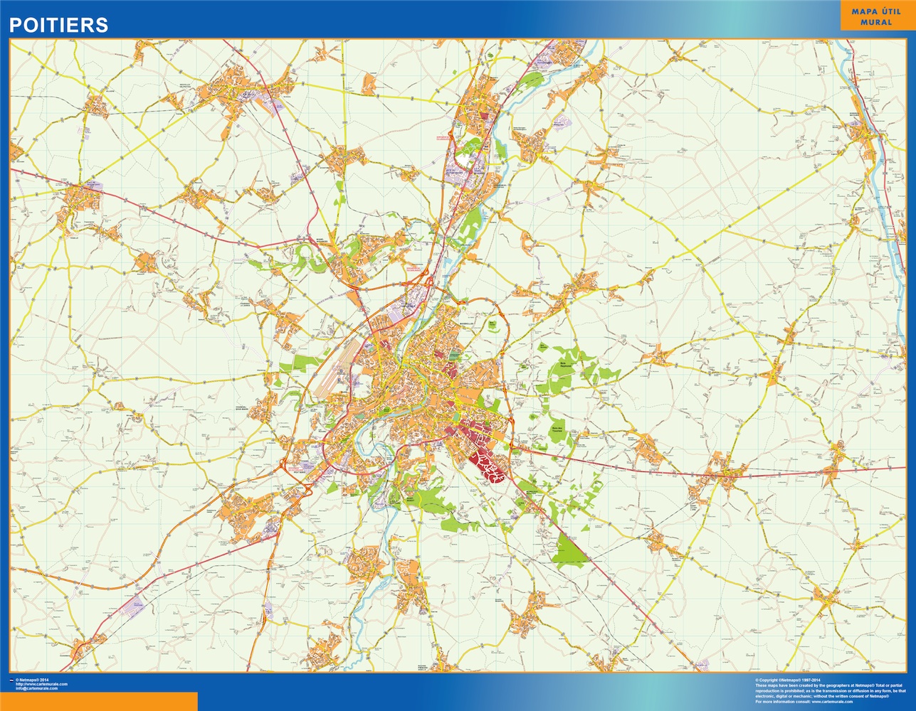 Poitiers carte illustrator eps
