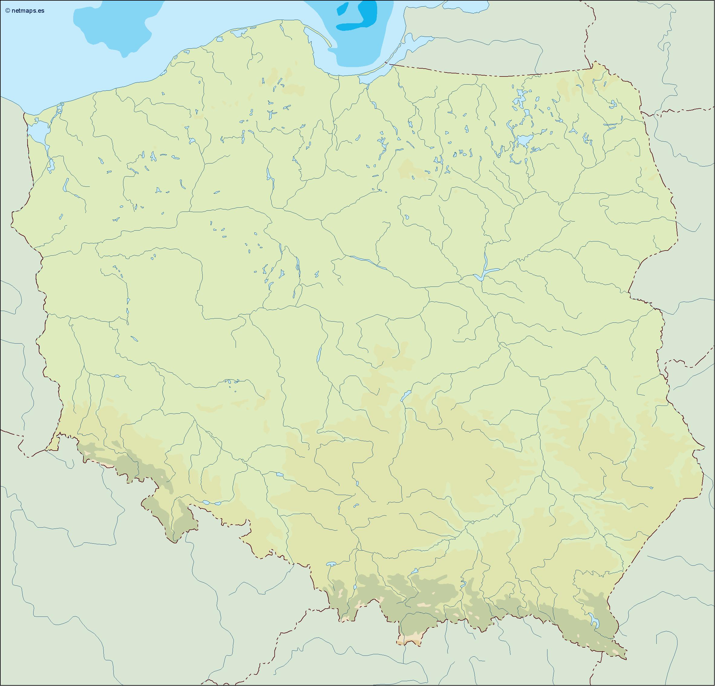 Poland illustrator eps map vector