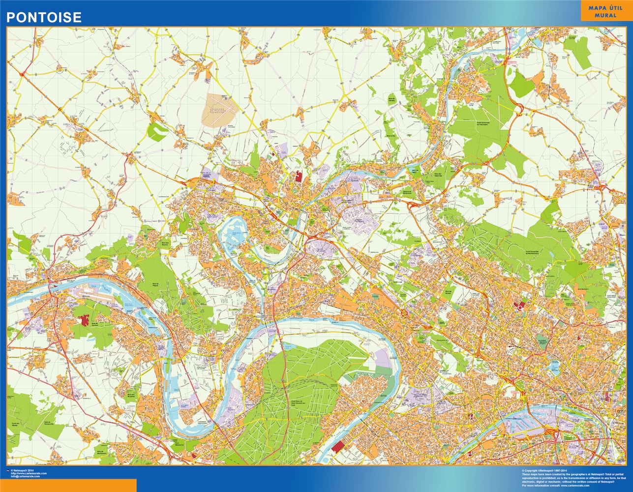 Pontoise carte illustrator eps