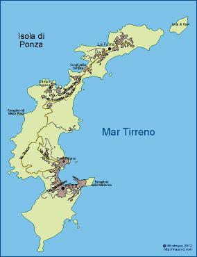 Ponza EPS map vector