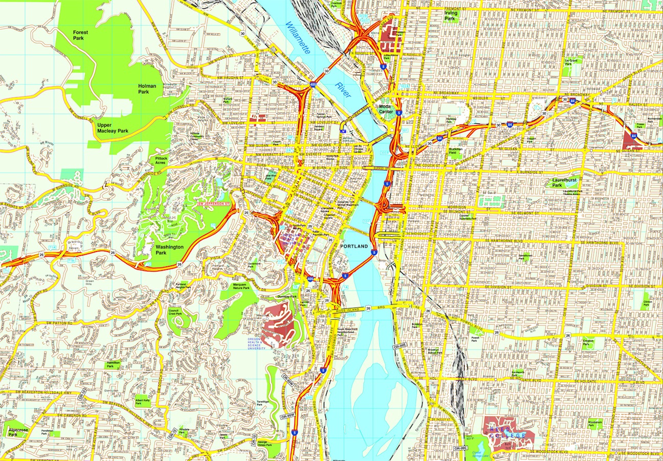 Portland eps map vector