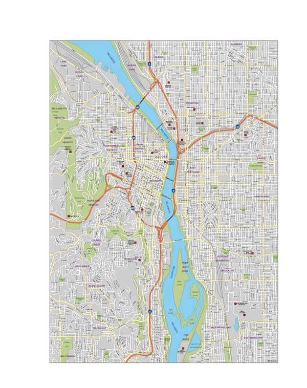 Portland eps illustrator vector map