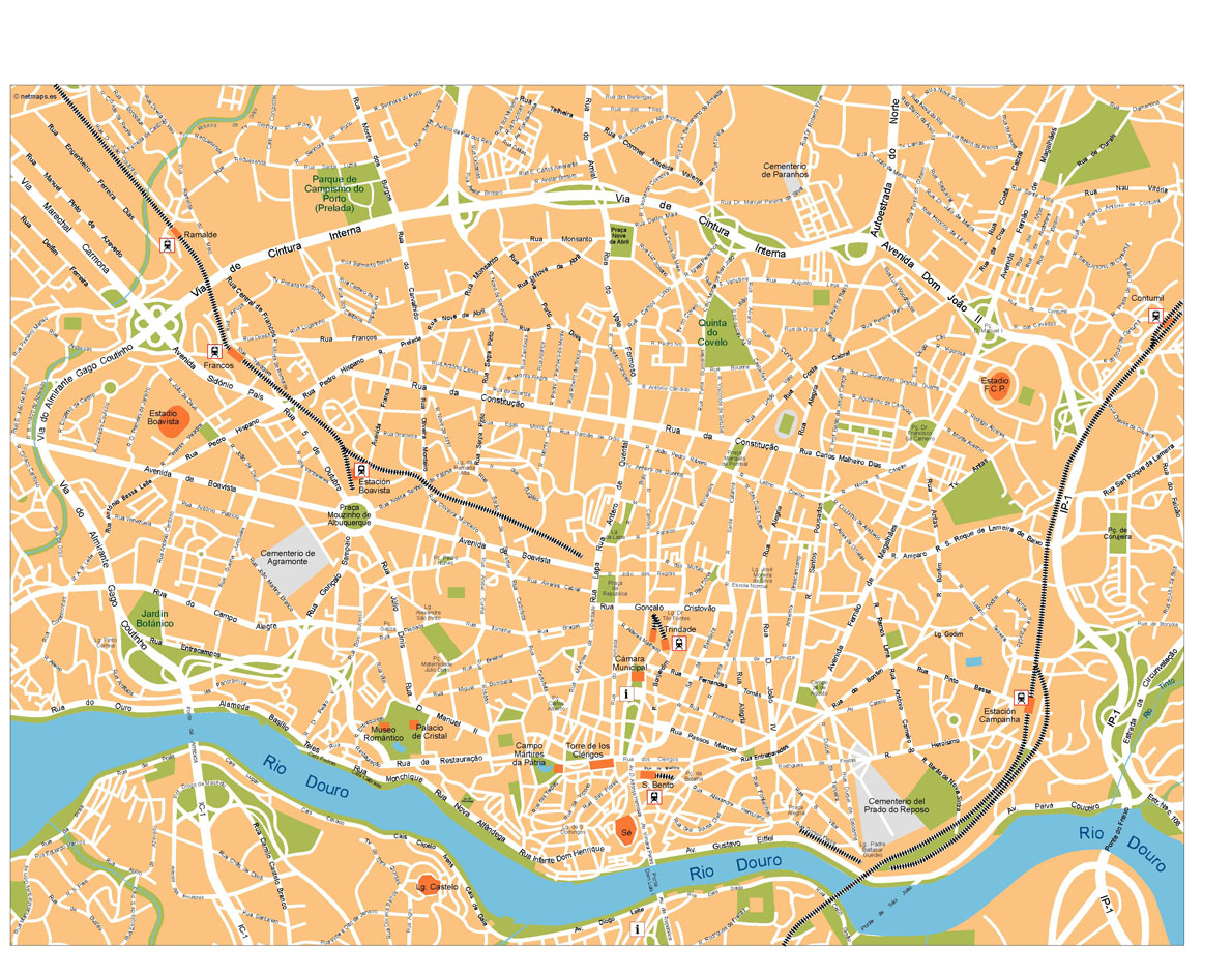 Porto Illustrator eps map vector