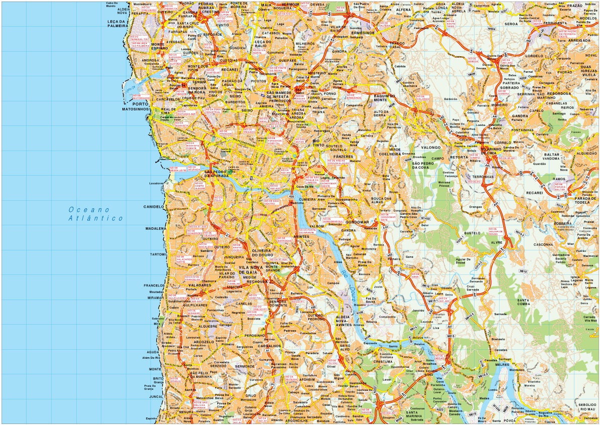 Porto eps map vector