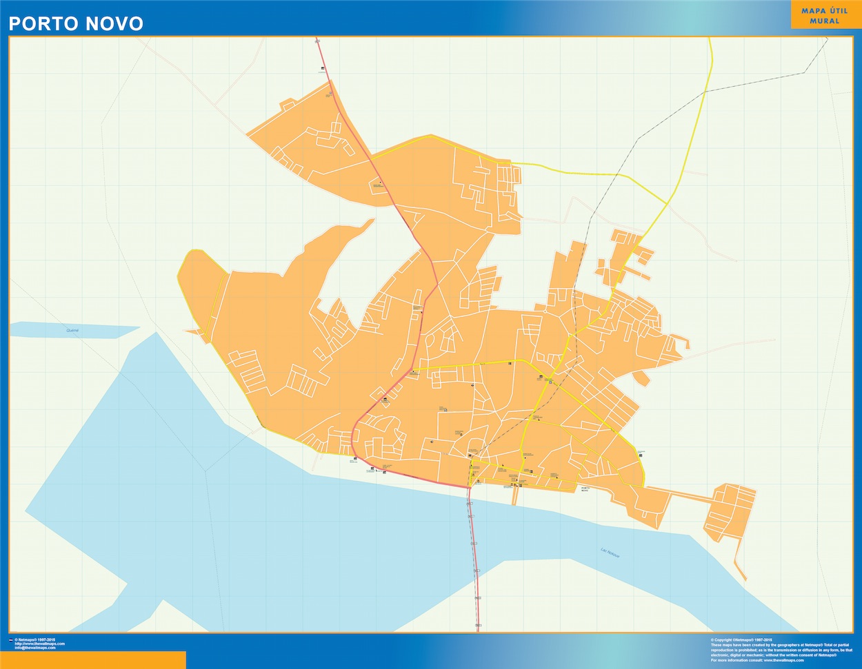 Porto Novo eps map vector
