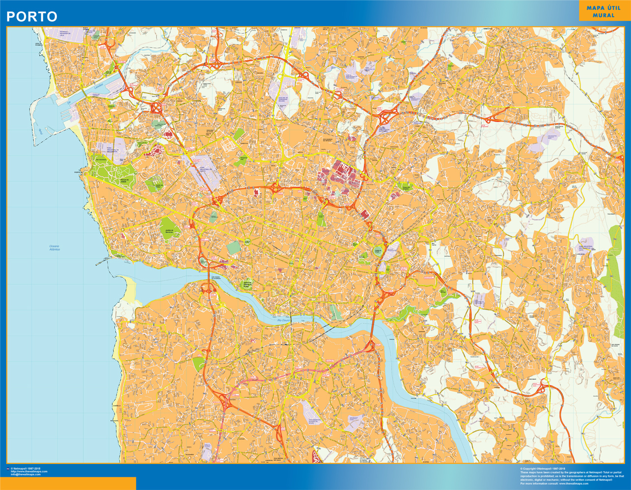 Porto eps map vector