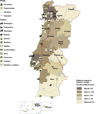Portugal Economic eps map vector