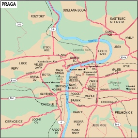 Praga city eps map vector