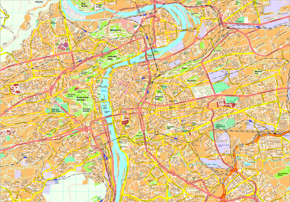 Prague eps map vector