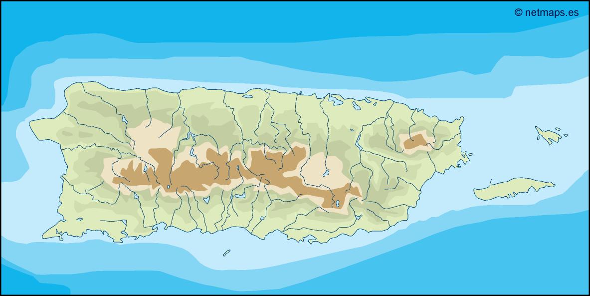Puerto rico illustrator eps map vector