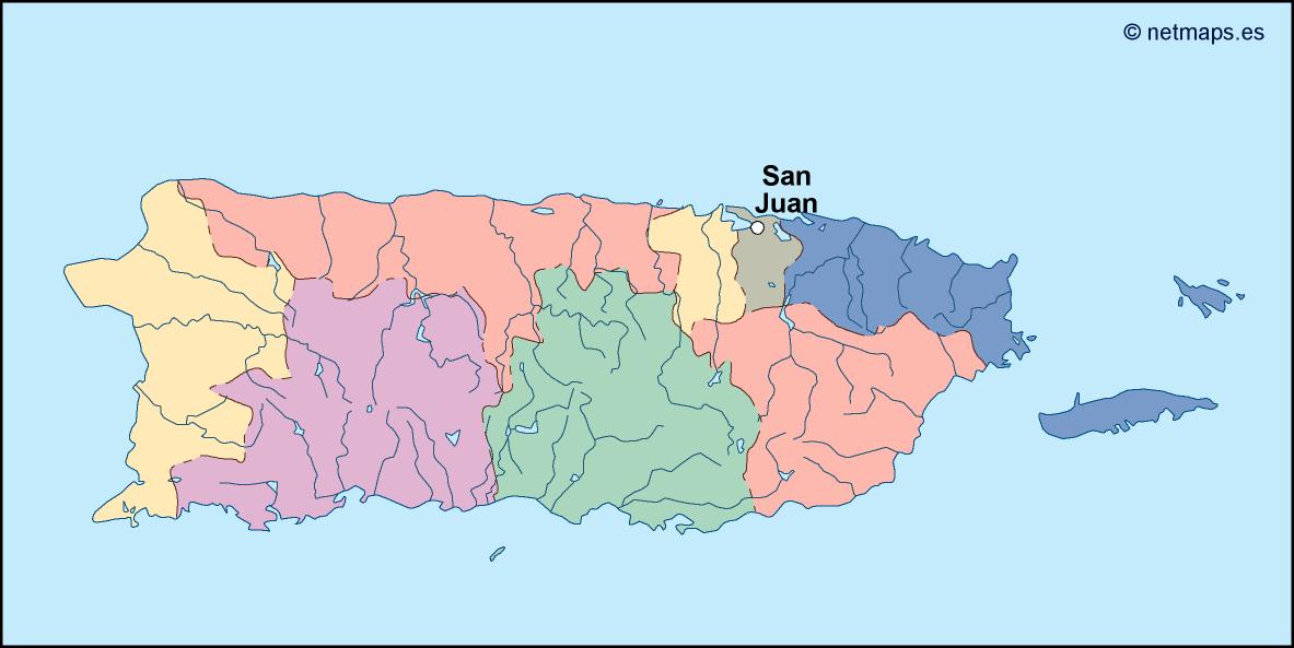 Puerto rico eps map vector