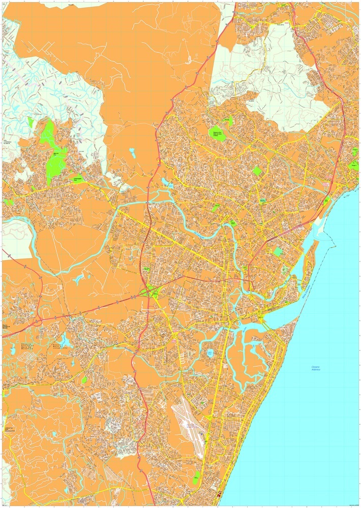 Recife eps map vector