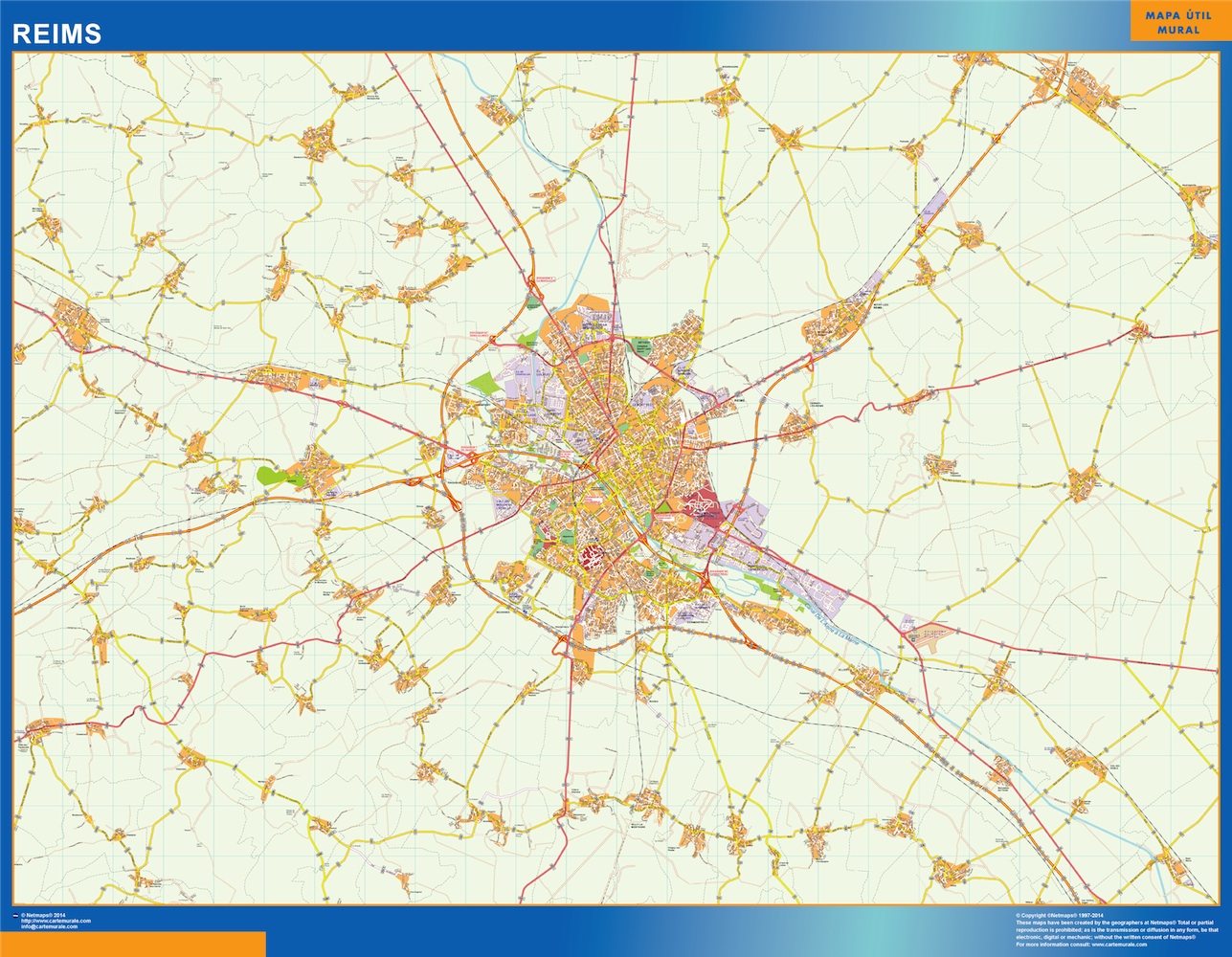 Reims carte illustrator eps
