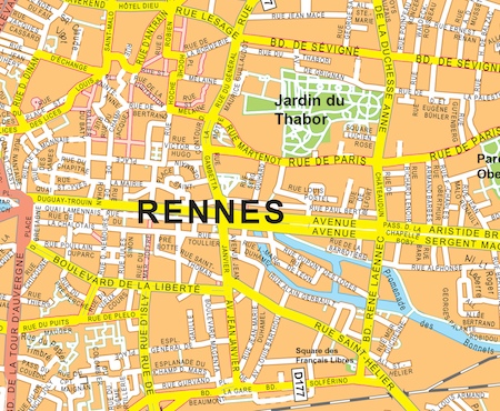 Rennes eps map vector