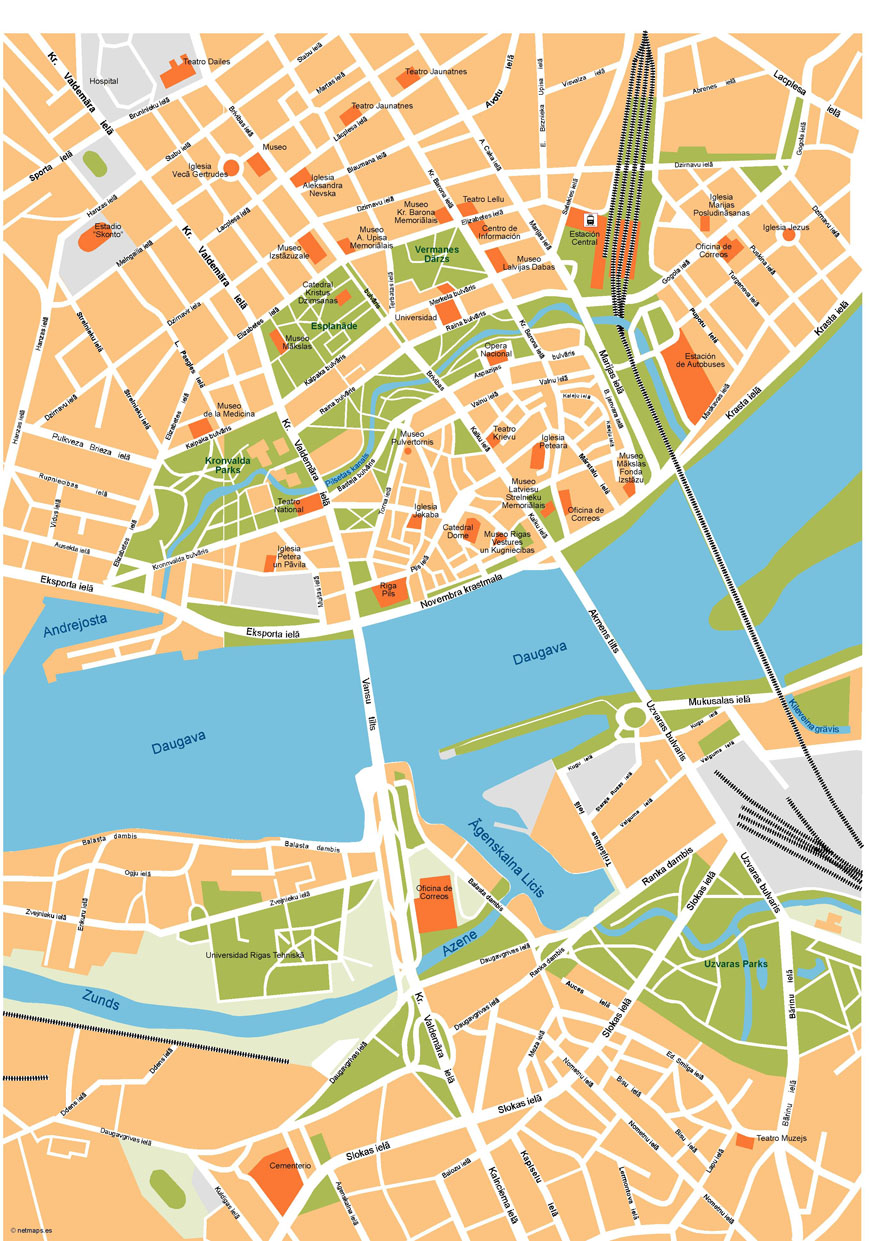 Riga Illustrator eps map vector