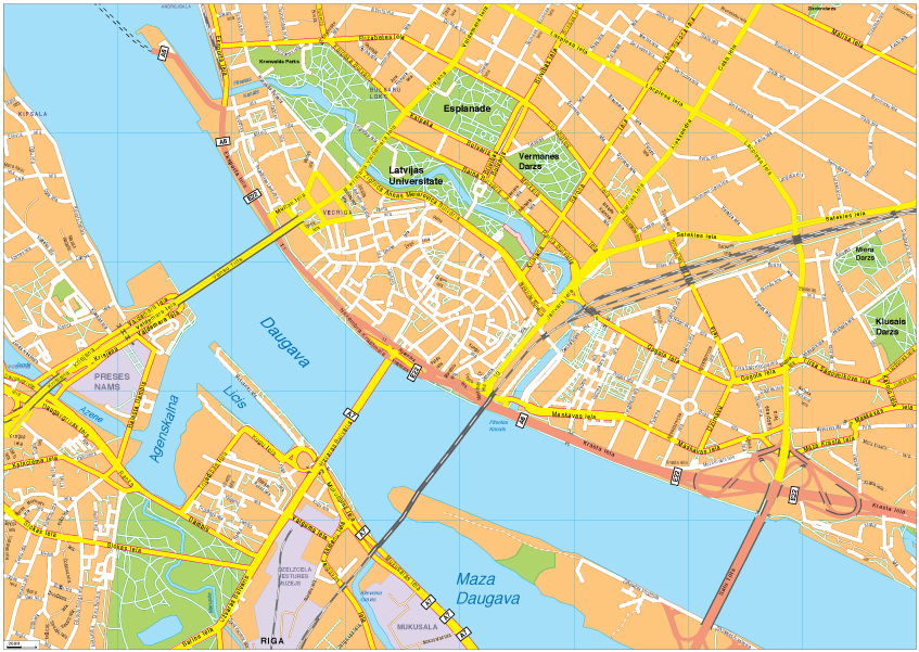 Riga Vector EPS map vector