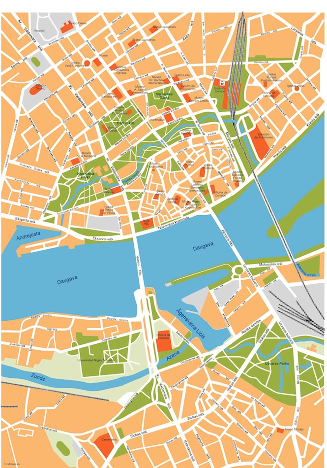 Riga eps illustrator vector map