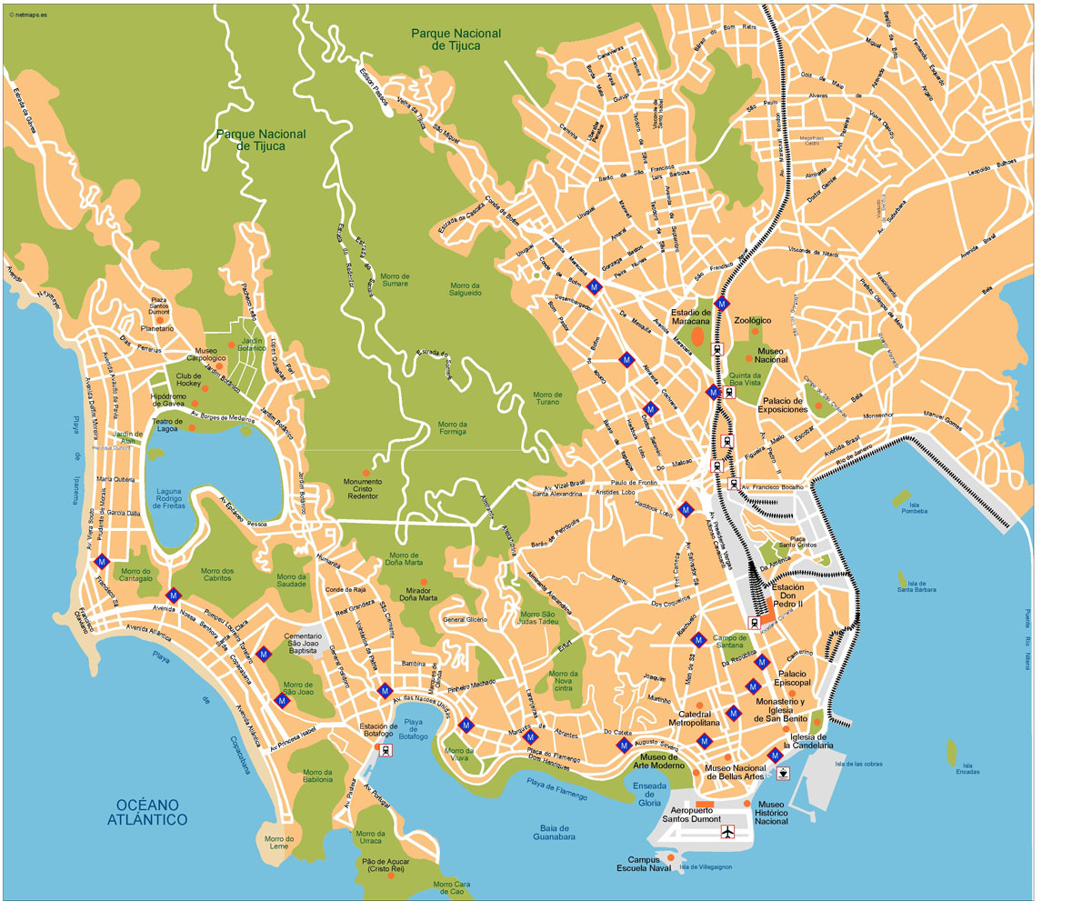 Rio De Janeiro Illustrator eps map vector