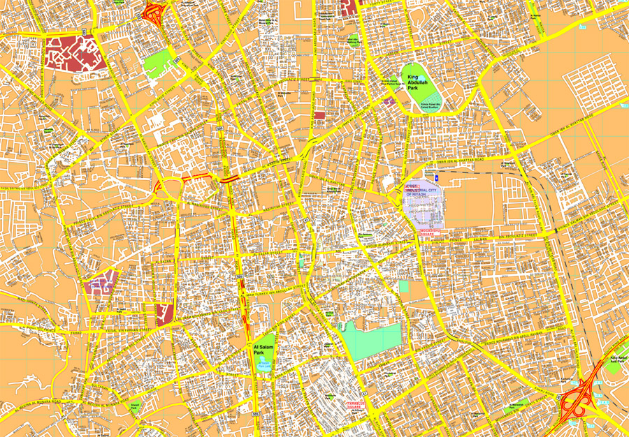 Riyadh eps map vector