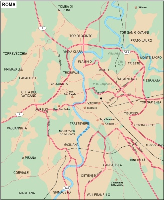 Roma city eps map vector