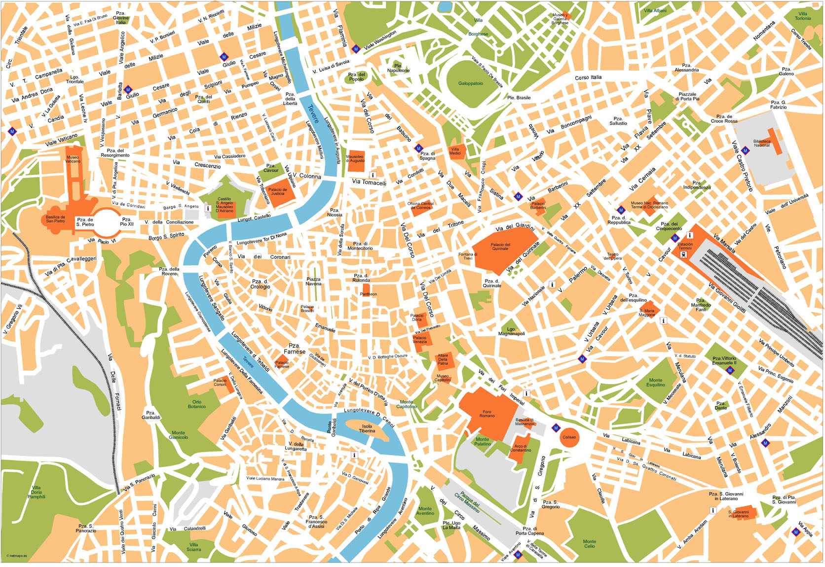Roma Illustrator eps map vector