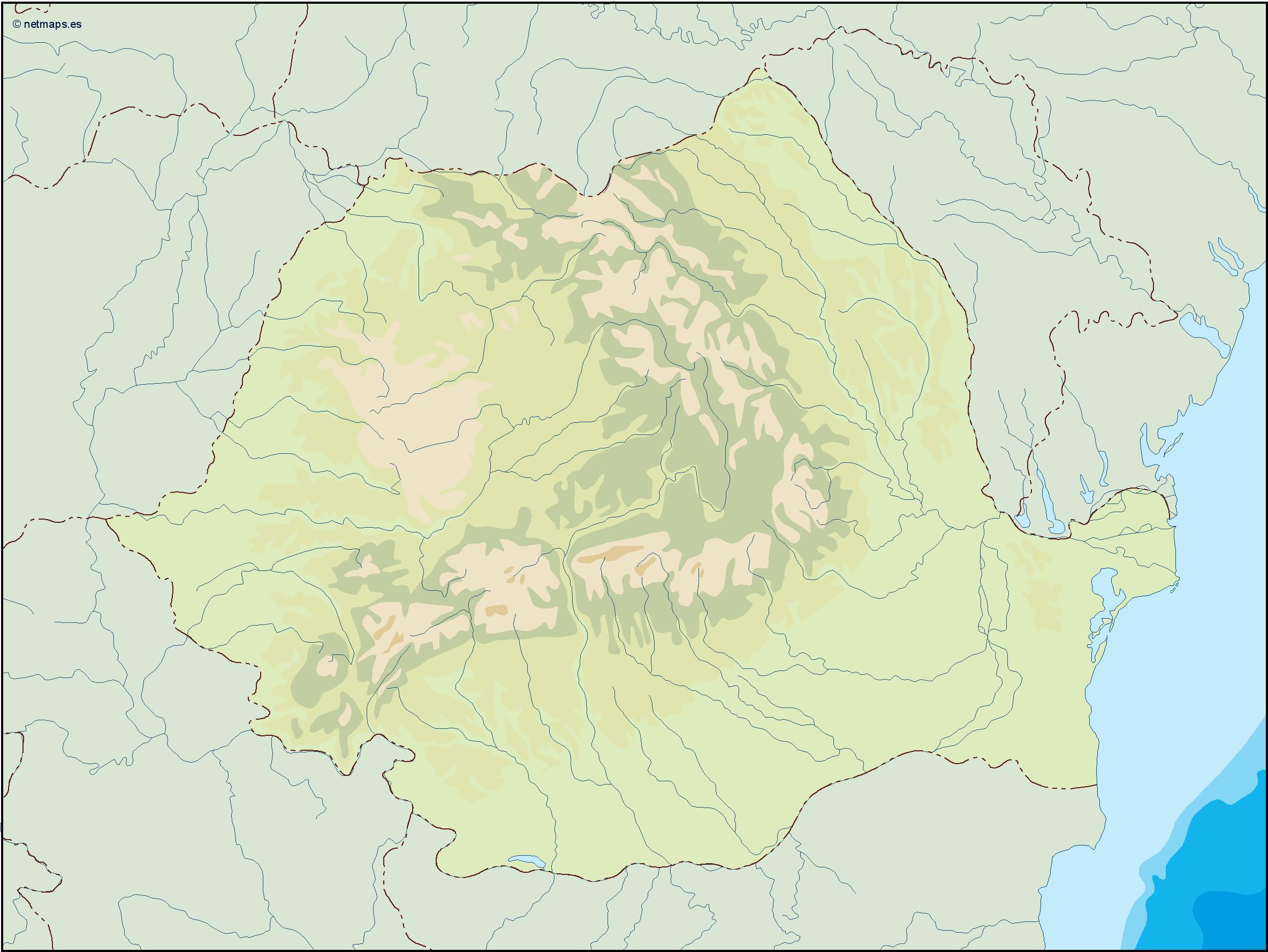 Romania illustrator eps map vector