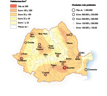 Romania Population eps map vector