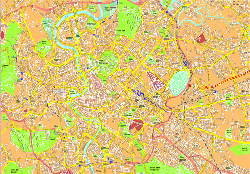 Rome eps map vector
