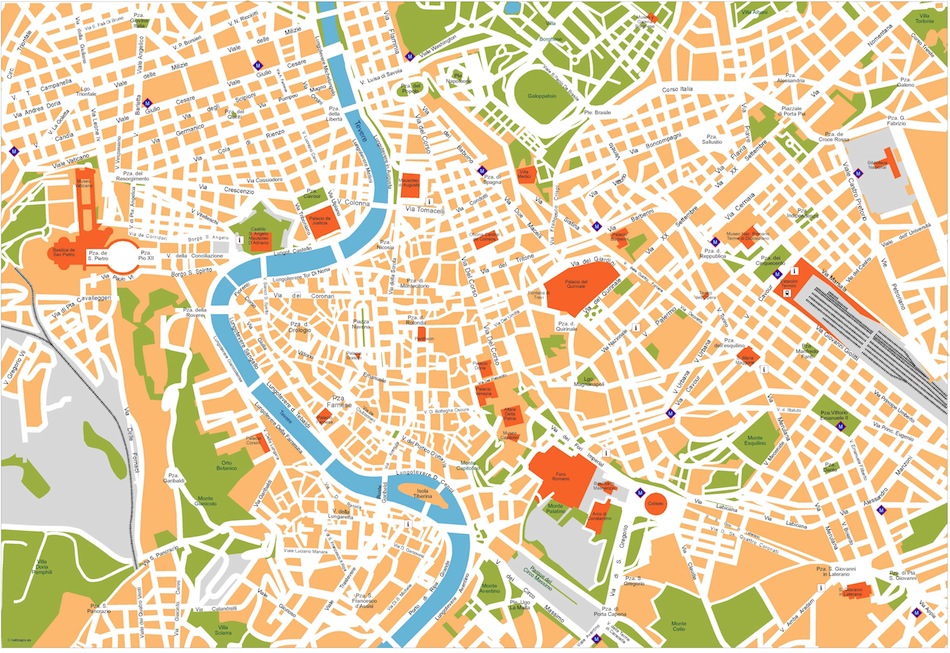 Rome eps illustrator vector map
