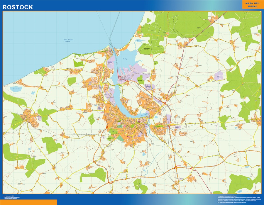 Rostock karte illustrator eps