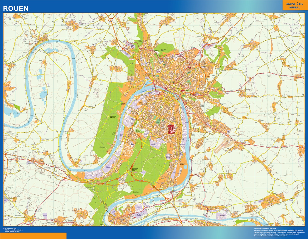 Rouen carte illustrator eps