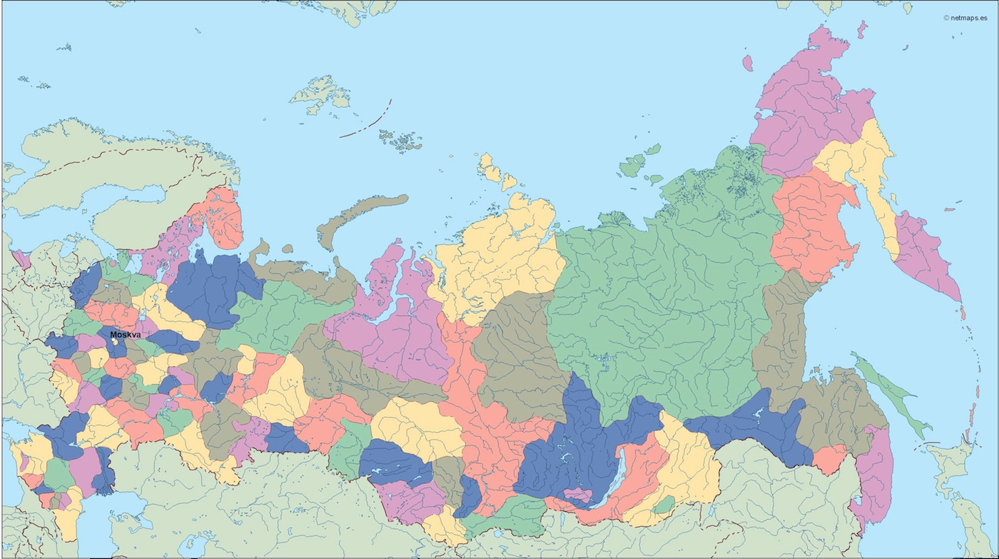Russia eps map vector