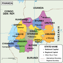 Rwanda EPS map vector