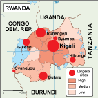 Rwanda population eps map vector