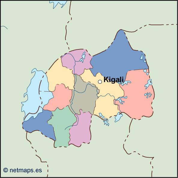 Rwanda eps map vector