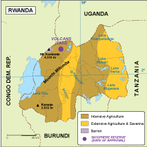 Rwanda vegetation eps map vector
