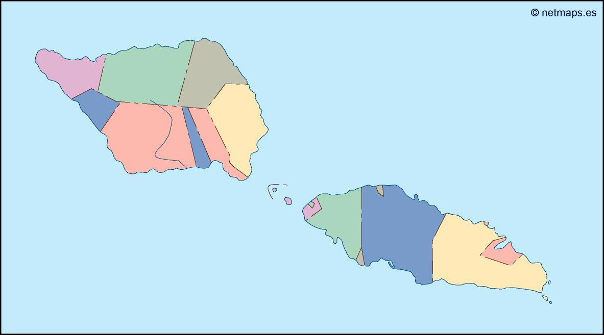 Samoa blind eps map vector