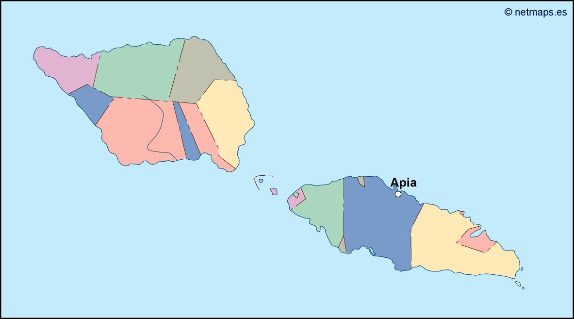 Samoa eps map vector