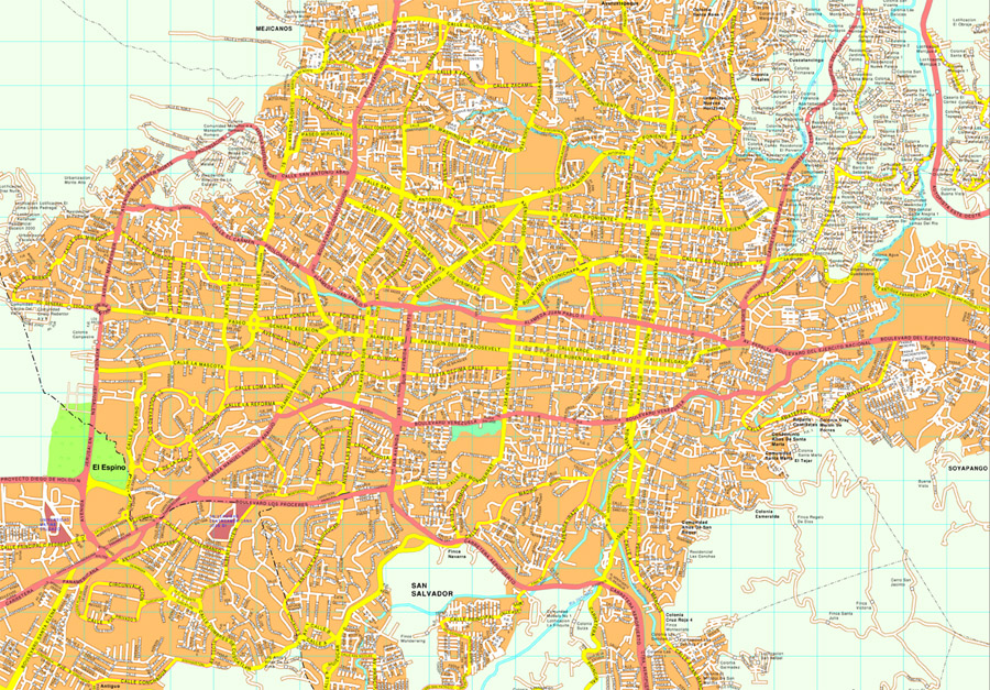 San Salvador eps map vector