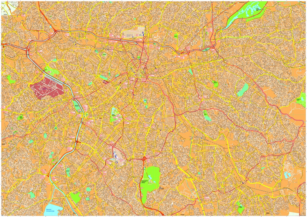 Sao Paulo eps map vector