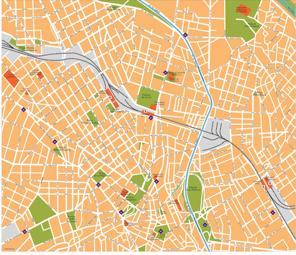 Sao Paulo eps illustrator vector map
