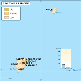 Sao Tome e Principe economic eps map vector