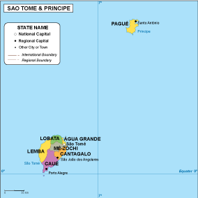 Sao Tome e Principe EPS map vector