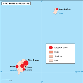 Sao Tome e Principe population eps map vector