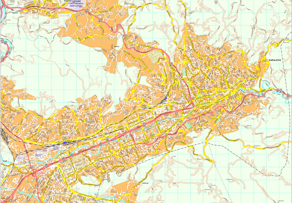 Sarajevo eps map vector