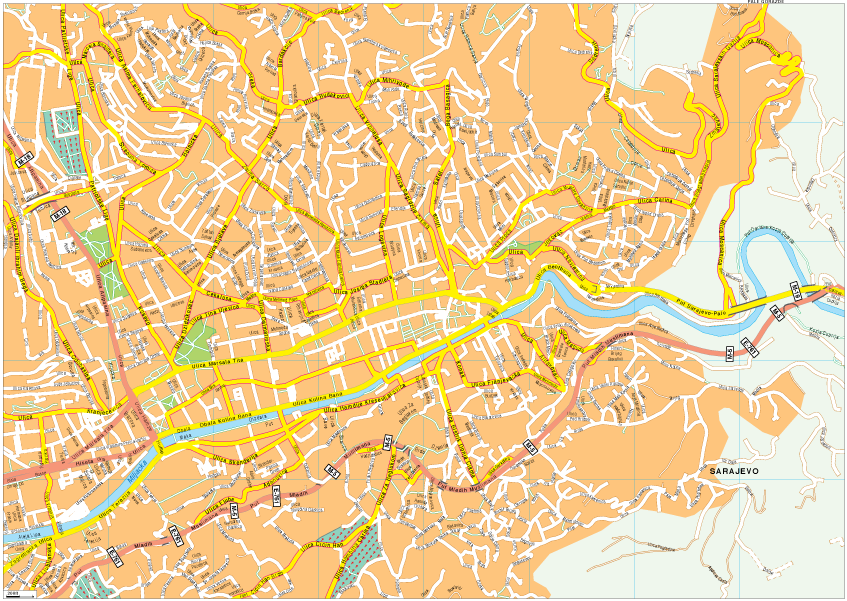Sarajevo Vector EPS map vector